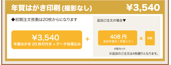 年賀状用撮影 写真 撮影 池袋と原宿のフォトスタジオ スタジオサンシード 年賀はがき付き